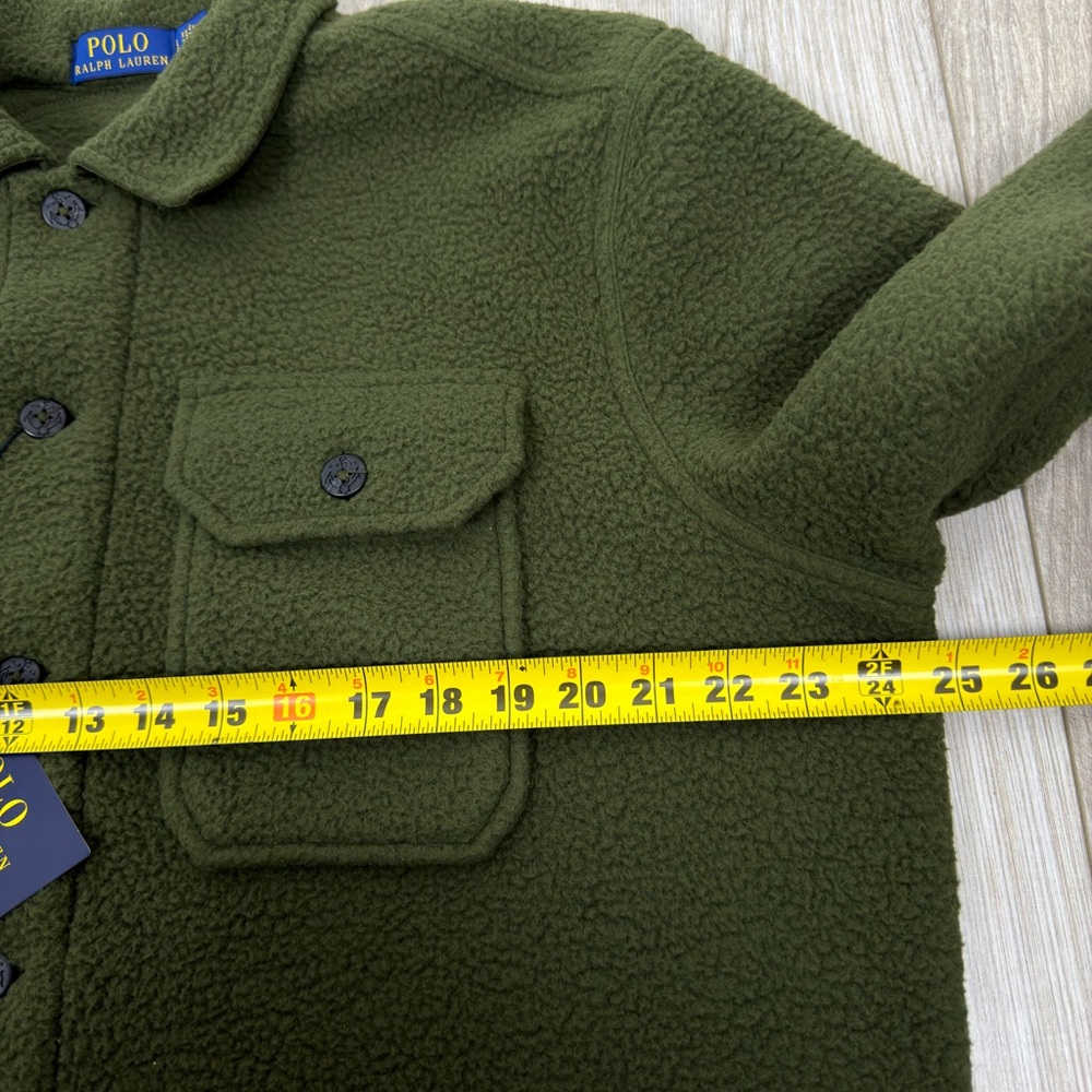 Polo Ralph Lauren Green Fleece Shirt Jacket L NWT - Picture 8 of 10
